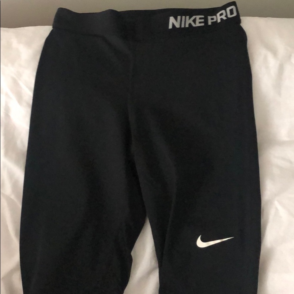 Full length black Nike Pros